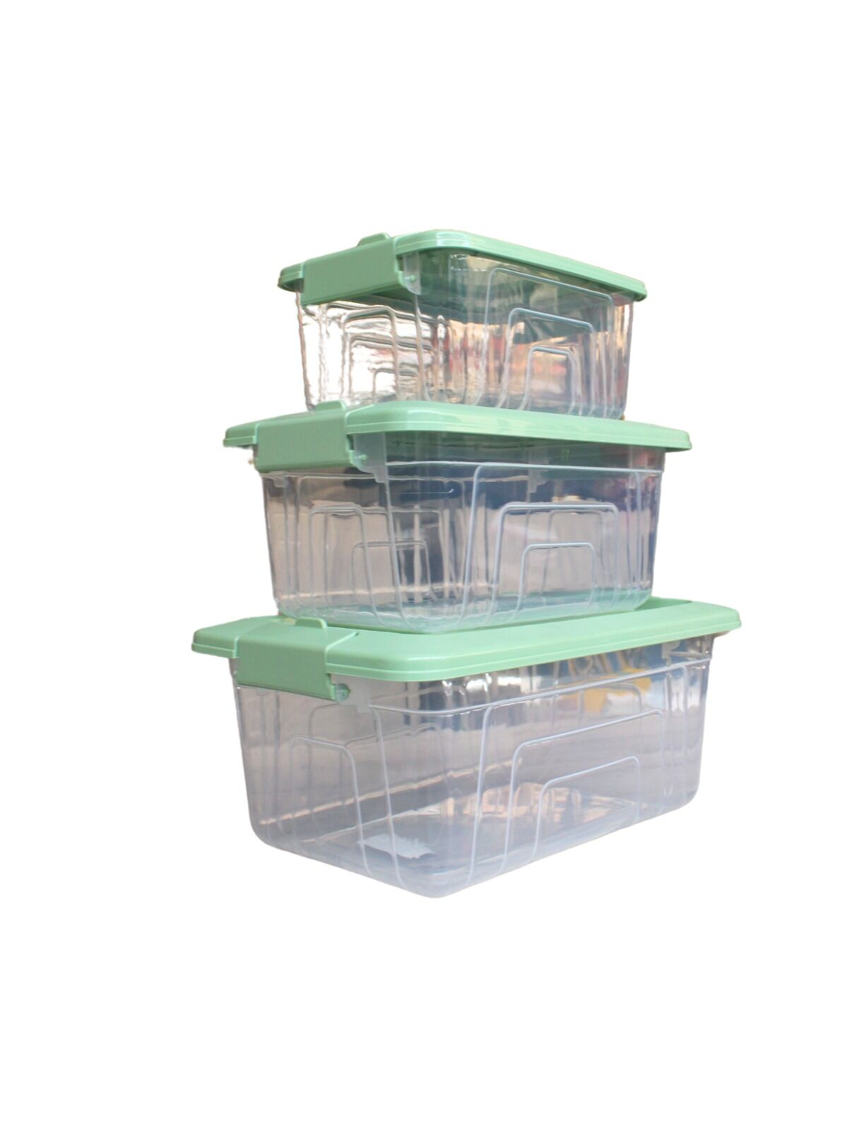 Herevin Saklama Kabı Plastik Kapakalı 3 Lü