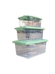 Herevin Saklama Kabı Plastik Kapakalı 3 Lü