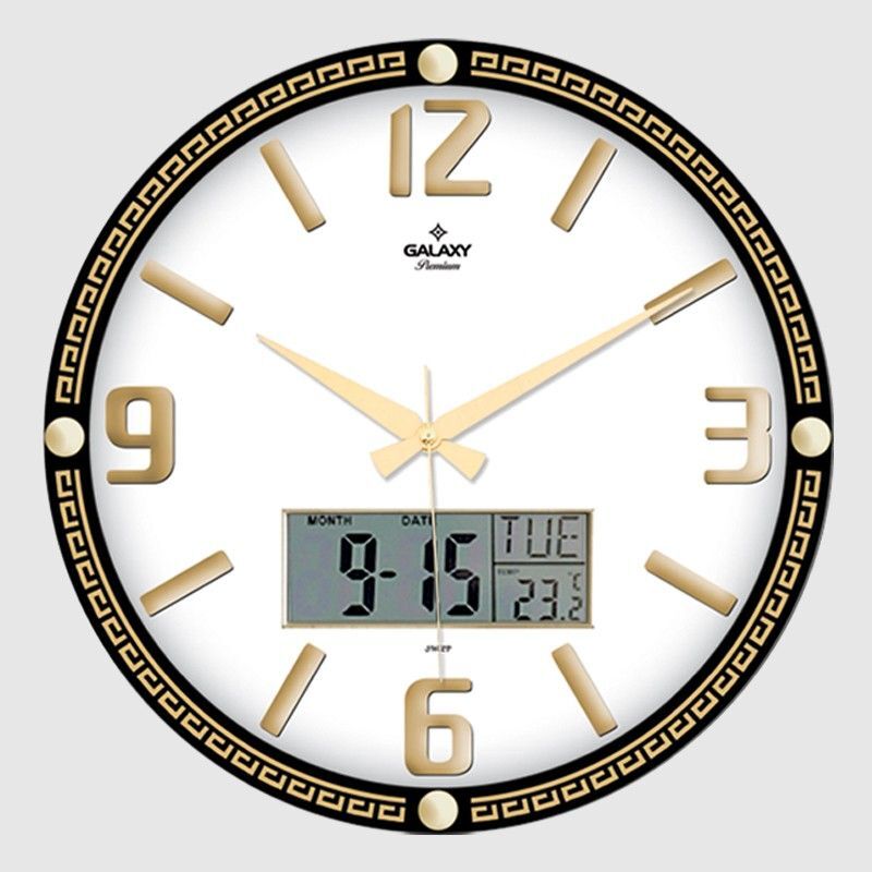 Galaxy T-710-A-2 Termometreli Kabartma Rakam Duvar Saati