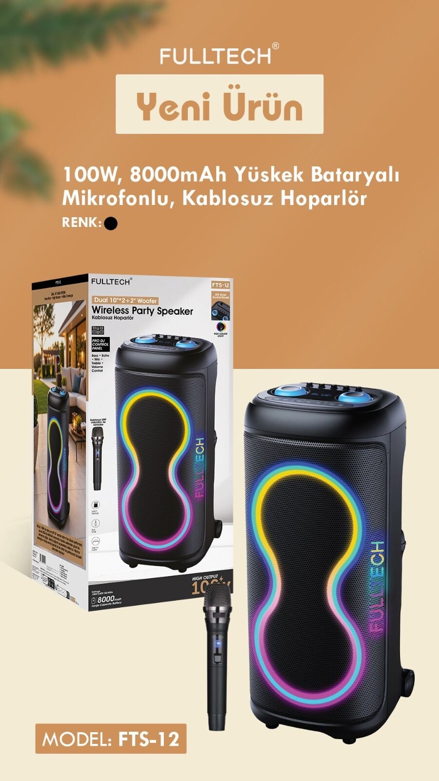 Fulltech Fts-12 Ses Sistemi Speaker Hoparlör 100 W