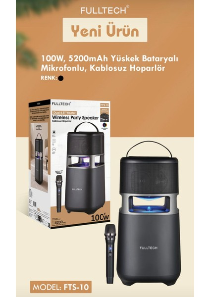 Fulltech Fts-10 Ses Sistemi Speaker Hoparlör 100 W