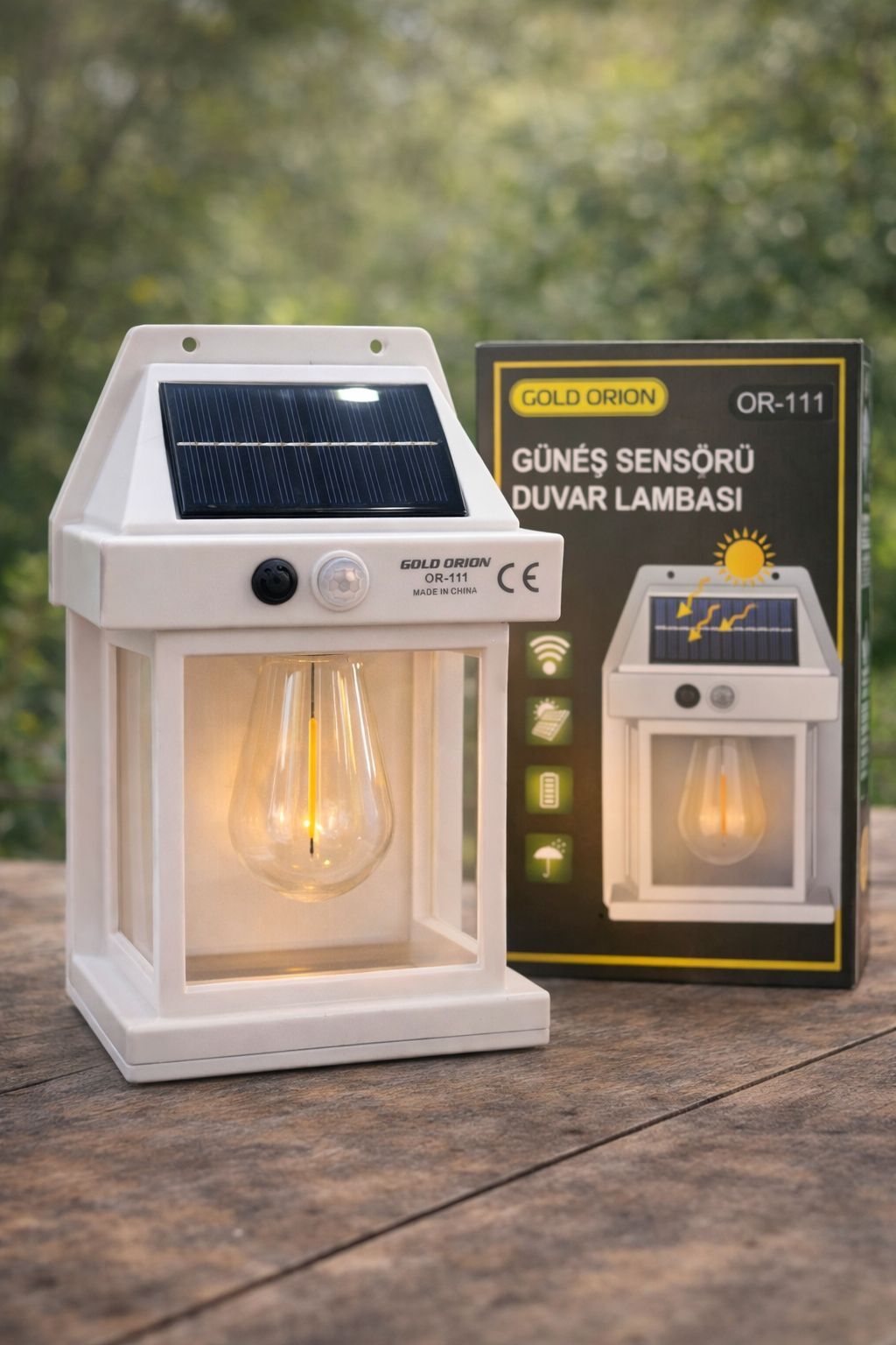 Gold Orion Or-111 Solar Aydınlatma Sensörlü Lamba Beyaz