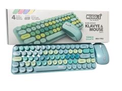 Muggle Mouse Seti Klavye Mouse Seti Kablosuz Q Su Yeşili
