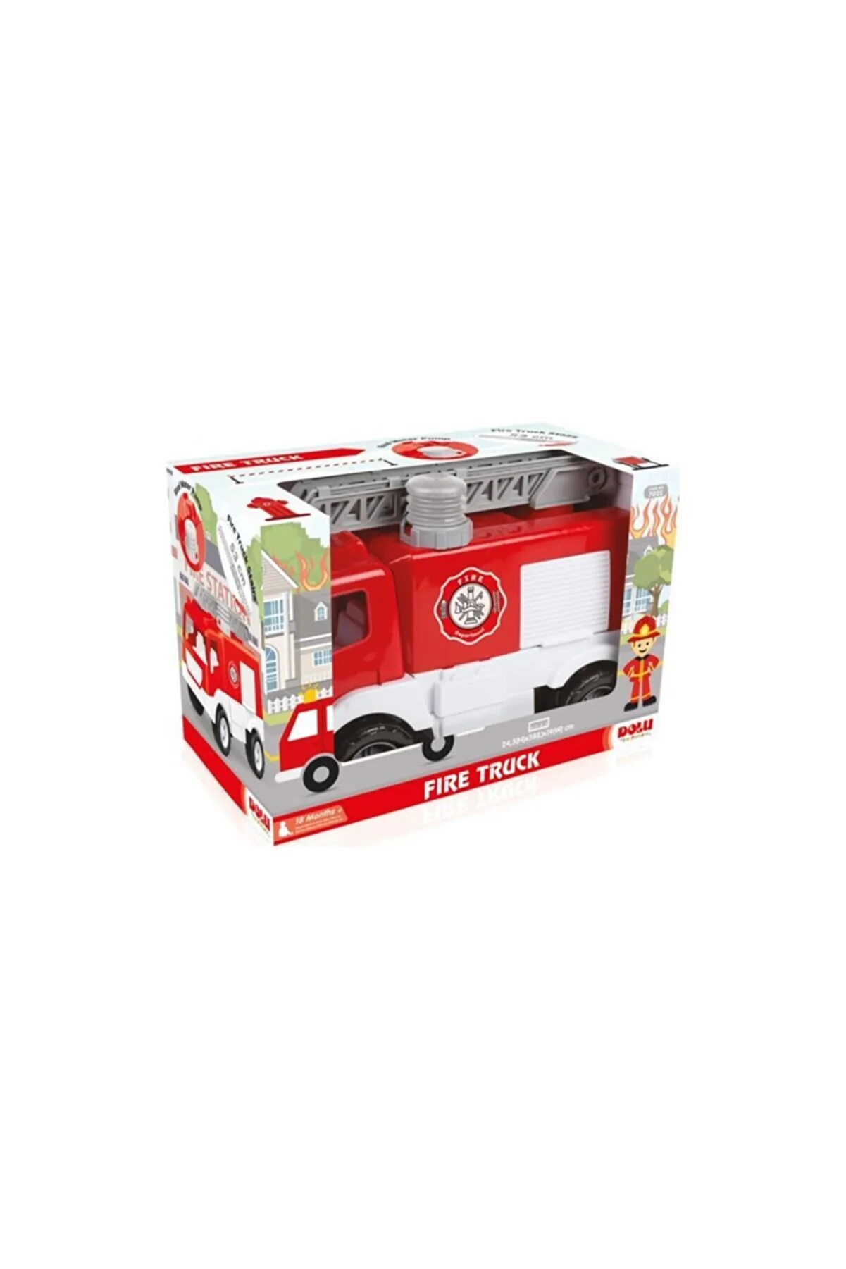 Dolu Toys Kamyon İtfaiye Kırmızı