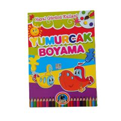 Karatay Yayınları Yumurcak Boyama Kitabı No:1 - Karışık Renkli
