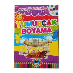 Karatay Yayınları Yumurcak Boyama Kitabı No:4 - Karışık Renkli