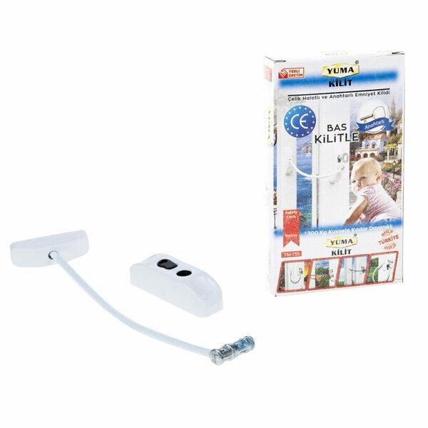 Yuma Pencere Emniyet Kilidi Halatlı Anahtarlı