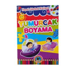 Karatay Yayınları Yumurcak Boyama Kitabı No:7 - Karışık Renkli