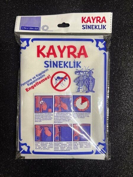 Kayra Pencere Sinekliği Hazır Tekkanat 75x125cm Beyaz
