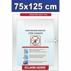 Kayra Pencere Sinekliği Hazır Tekkanat 75x125cm Beyaz
