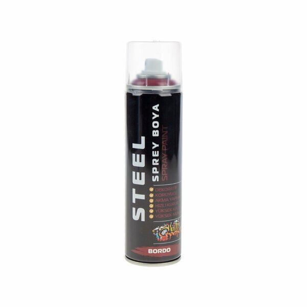Steel Sprey Boya  200 Ml Bordo