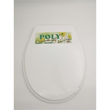 Poly Klozet Kapağı Vakumlu Papatya Sert Plastik Beyaz