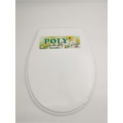 Poly Klozet Kapağı Vakumlu Papatya Sert Plastik Beyaz