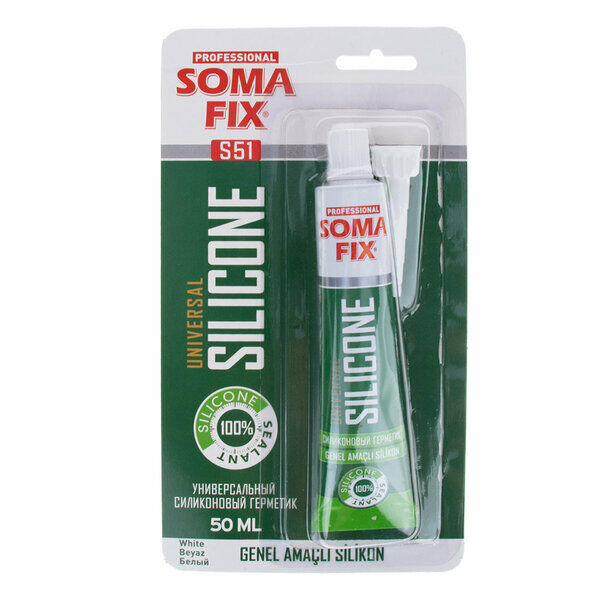 Somafix Genel Amaçlı Tüp Silikon  50 Ml 70 Gr Beyaz
