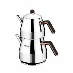 Akdeniz Çaydanlık Takımı Elmas Aile Boy  Bakalit Kulp