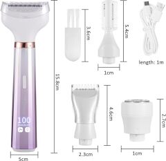 Princo Epilasyon 4 Başlıklı Şarjlı IPX6