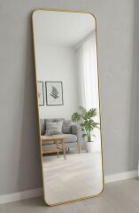 İvory Golden Angel 100x36 Cm Büyük Duvar Aynası