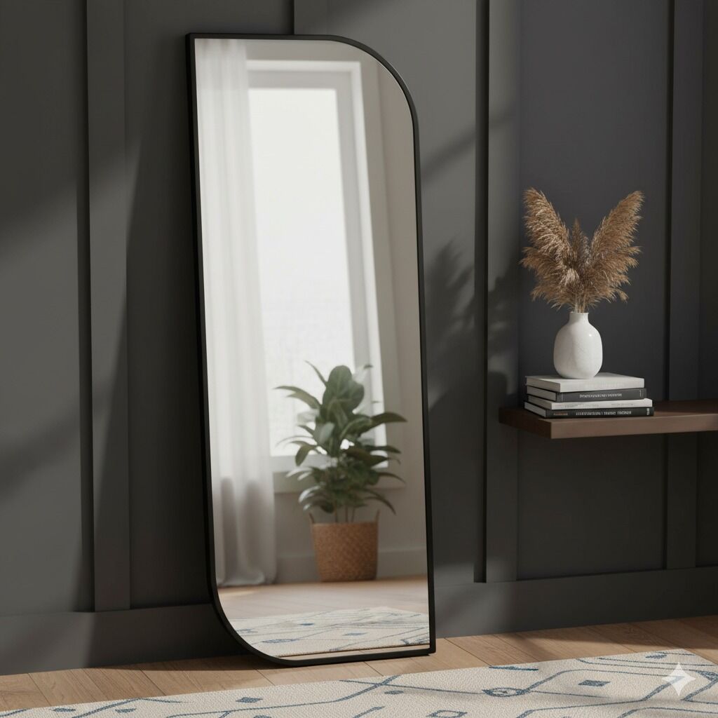 İvory Golden Angel 100x36 Cm Büyük Duvar Aynası