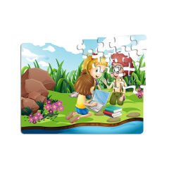 İbiş 48 Parça  Puzzle 23x33 Cm Ders Çalışan Çocuklar
