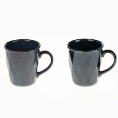 Keramika Kupa Bardak Kristal Reaktif Karışık 10 cm Siyah