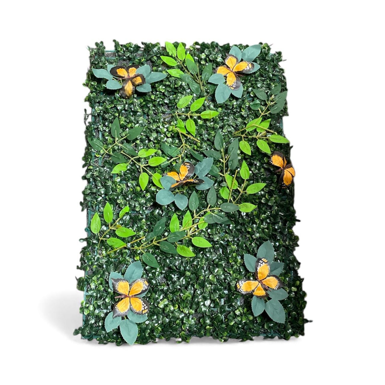 Kelebek Yapay Çiçek Duvar Kaplama Panel 40 X 60 Cm Turuncu