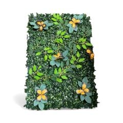 Kelebek Yapay Çiçek Duvar Kaplama Panel 40 X 60 Cm Turuncu