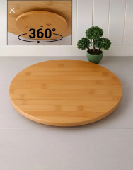 Bambu Döner Yuvarlak Sunumluk 30*30*0.8 Cm Ahşap