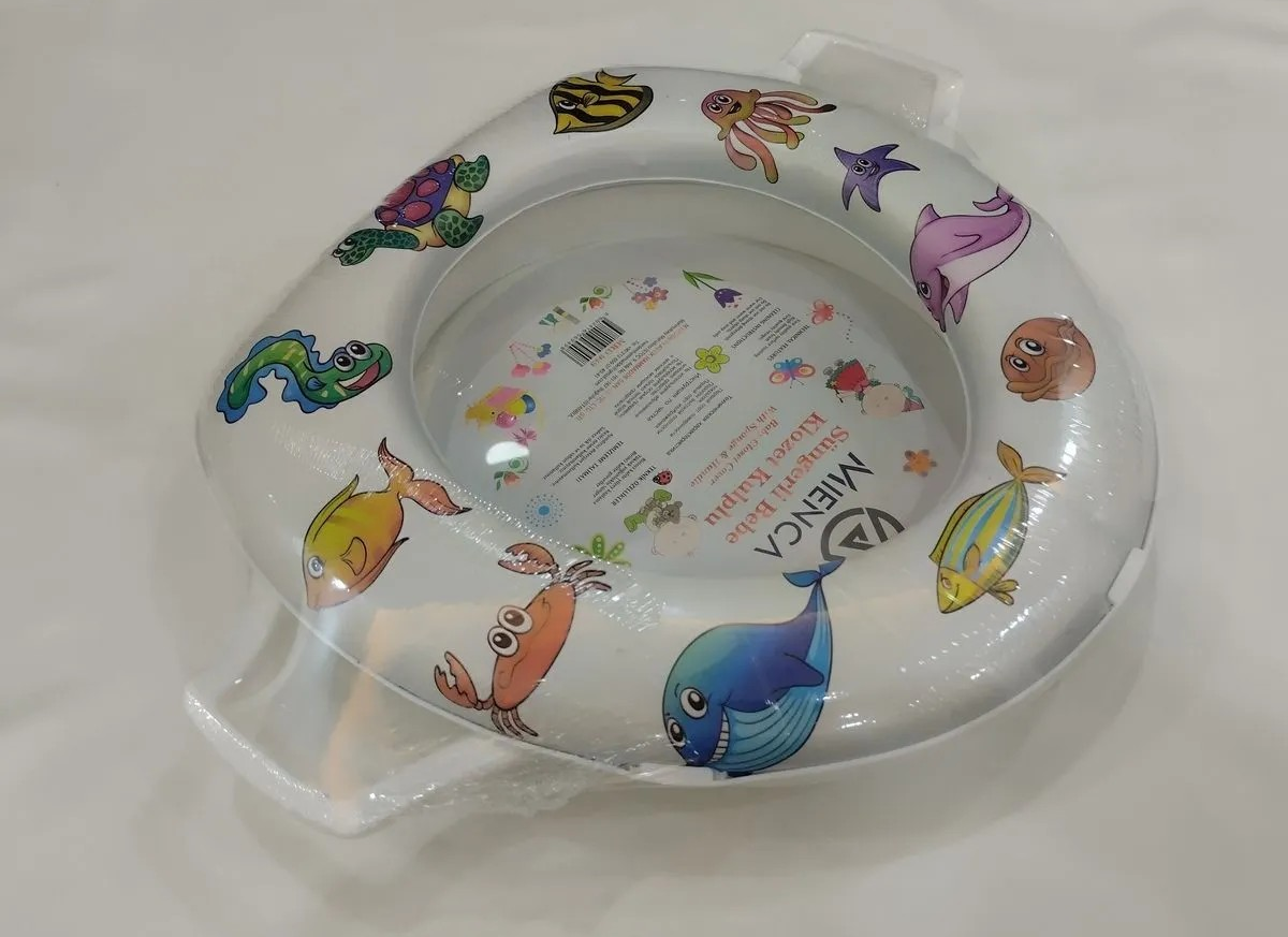 Merdem Kulplu Süngerli Bebek Klozet Kapağı