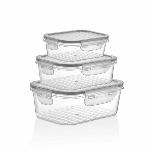 Qlüx Quick Sızdırmaz Saklama Kabı Set Şeffaf