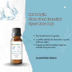 Herevdeyim Clean Fresh Esansiyel Uçucu Koku Yağı 10 Ml