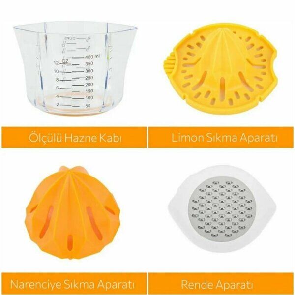 Urve Rendeli Limon ve Portakal Sıkacağı Sarı