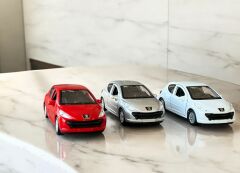 Welly Metal Araba Çek Bırak Diecast Peugeut 207 Beyaz