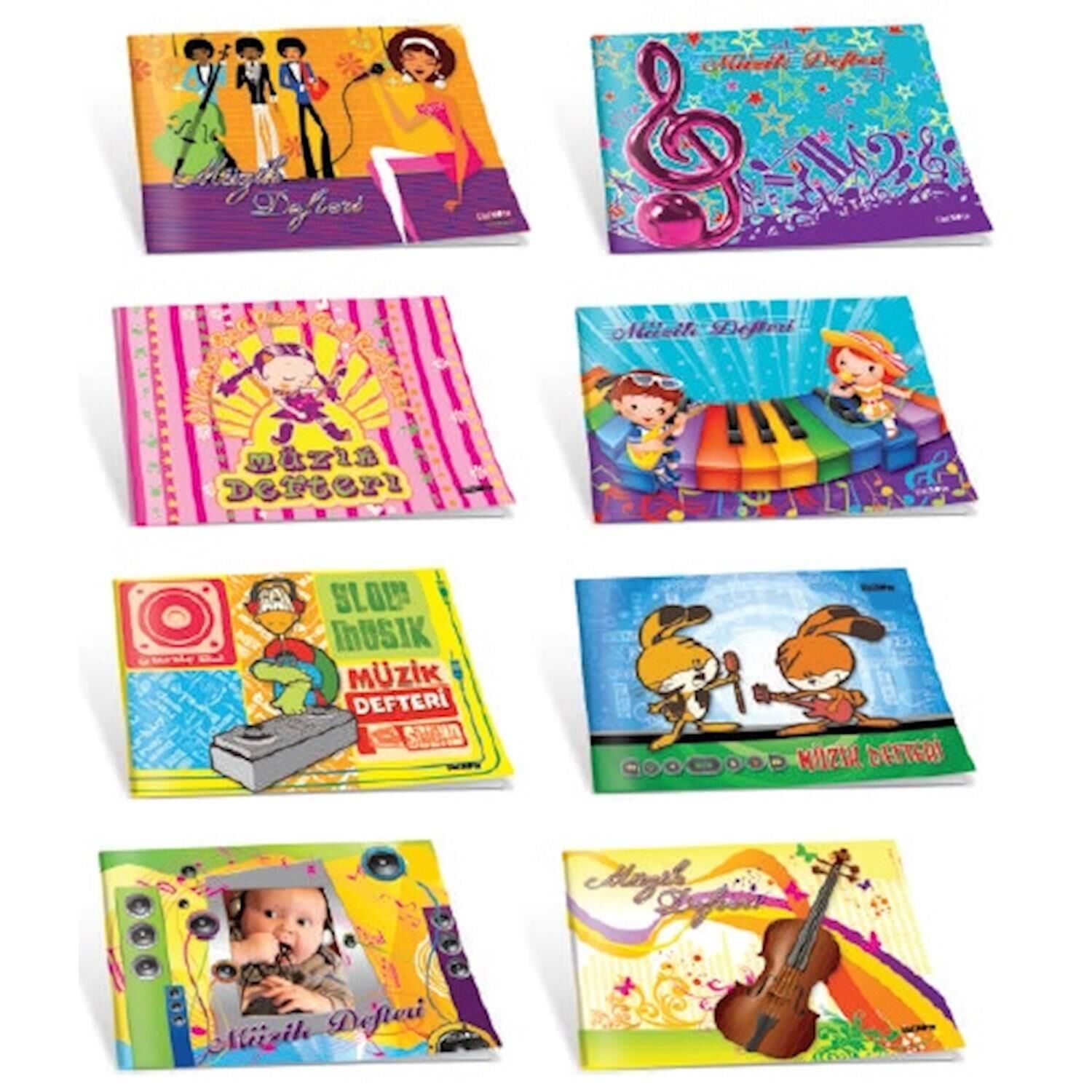 Çınar 40 Yaprak Müzik Defter Küçük Boy Karton Kapak