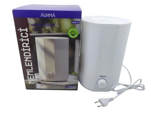 Auhma Aus-11 Hava Nemlendirici Işıklı 2.5 Ml (Buhardanlık-Koku Makinesi) Beyaz