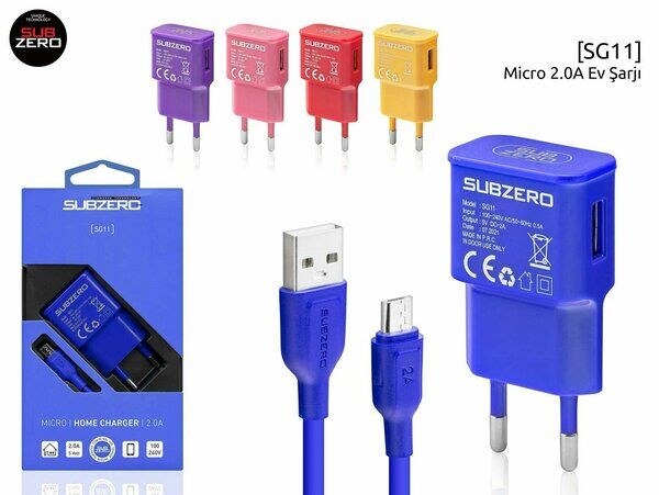 Subzero Şarj Set Micro Ev Tipi 1 Mt Sarı