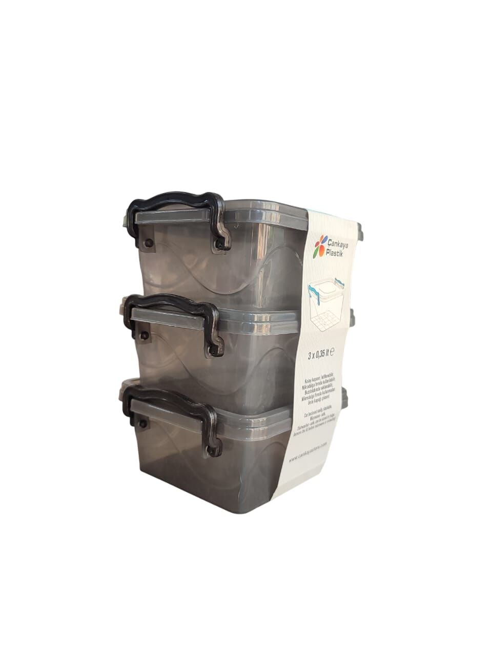 Çankaya Sweet Kare 3 Lü Saklama Kabı