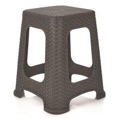 Özgen Plastik 013 Büyük Rattan Tabure Siyah