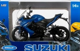 Welly Motosiklet Metal Suzuki Saks Mavi