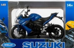 Welly Motosiklet Metal Suzuki Saks Mavi