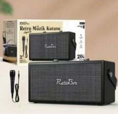 Acl Acs-19 Retro Müzik Kutusu Karaoke Destekli Ses Sistemi Siyah