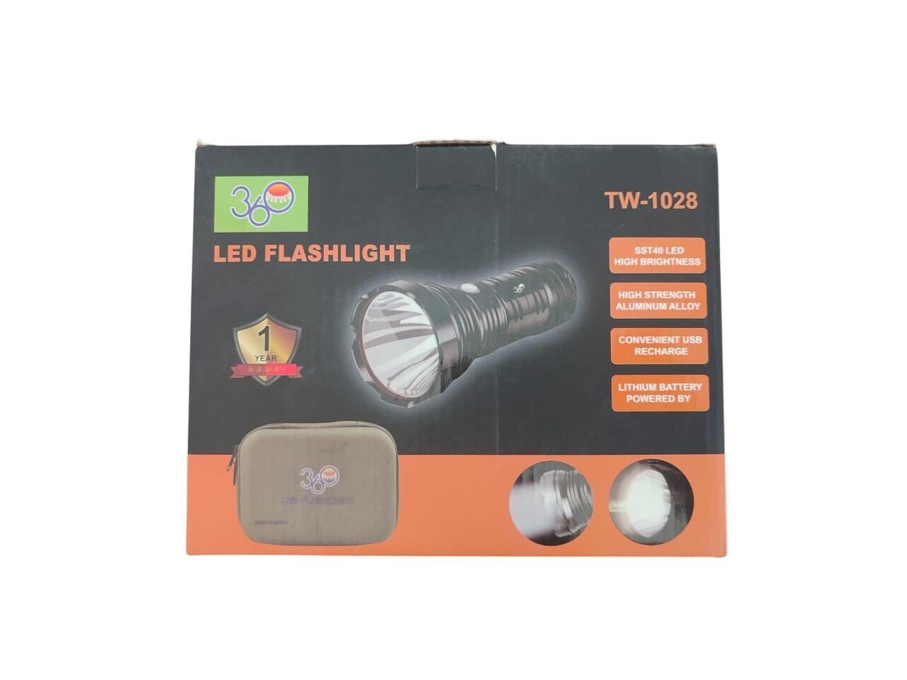 Sdr-Tw-1028 360 Derece Ledli El Feneri Siyah