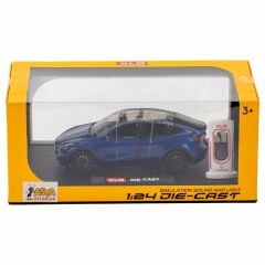 Asya Model Araba Metal Tesla Lacivert