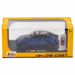 Asya Model Araba Metal Tesla Lacivert
