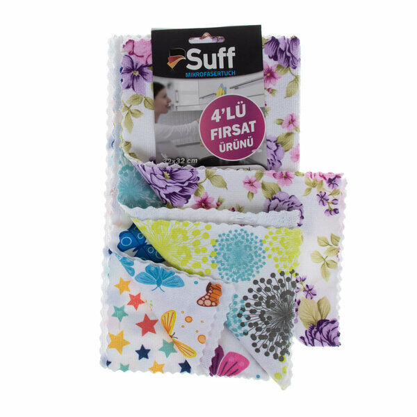 Suff Bez Mutfak Çiçek Sepeti 4 Lü 32X32 Cm 250 Gr Beyaz