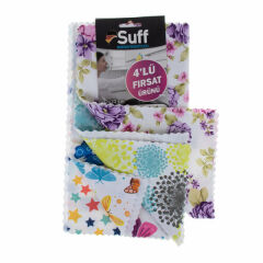 Suff Bez Mutfak Çiçek Sepeti 4 Lü 32X32 Cm 250 Gr Beyaz
