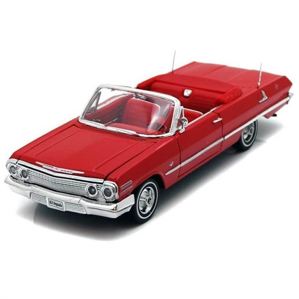 Welly Araba Metal Çek Bırak Chevrolet İmpala 1963 Kırmızı
