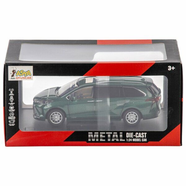 Asya Model Araba Metal Toyota Sienna Zümrüt