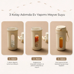 Venandin Blendic Taşınabilir Şarjlı Blender Krem