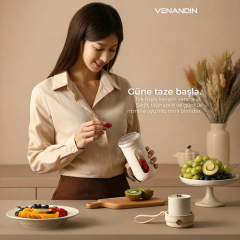 Venandin Blendic Taşınabilir Şarjlı Blender Krem