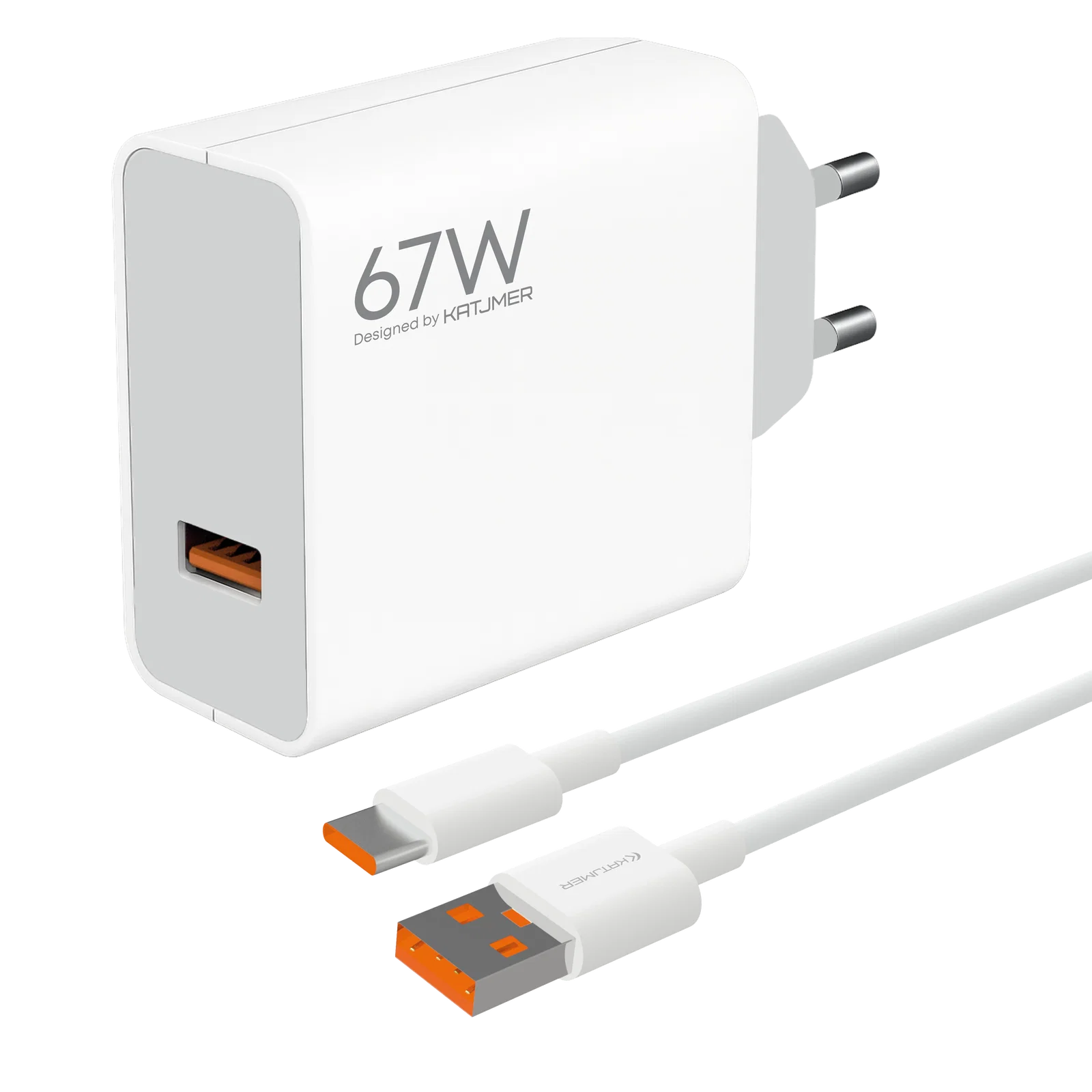 Katjmer Şarj Aleti Usb To Type-C Kablo 67 W Beyaz